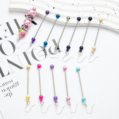 Beadable Earrings Metal DIY 7.8cm Length Craft Supplies