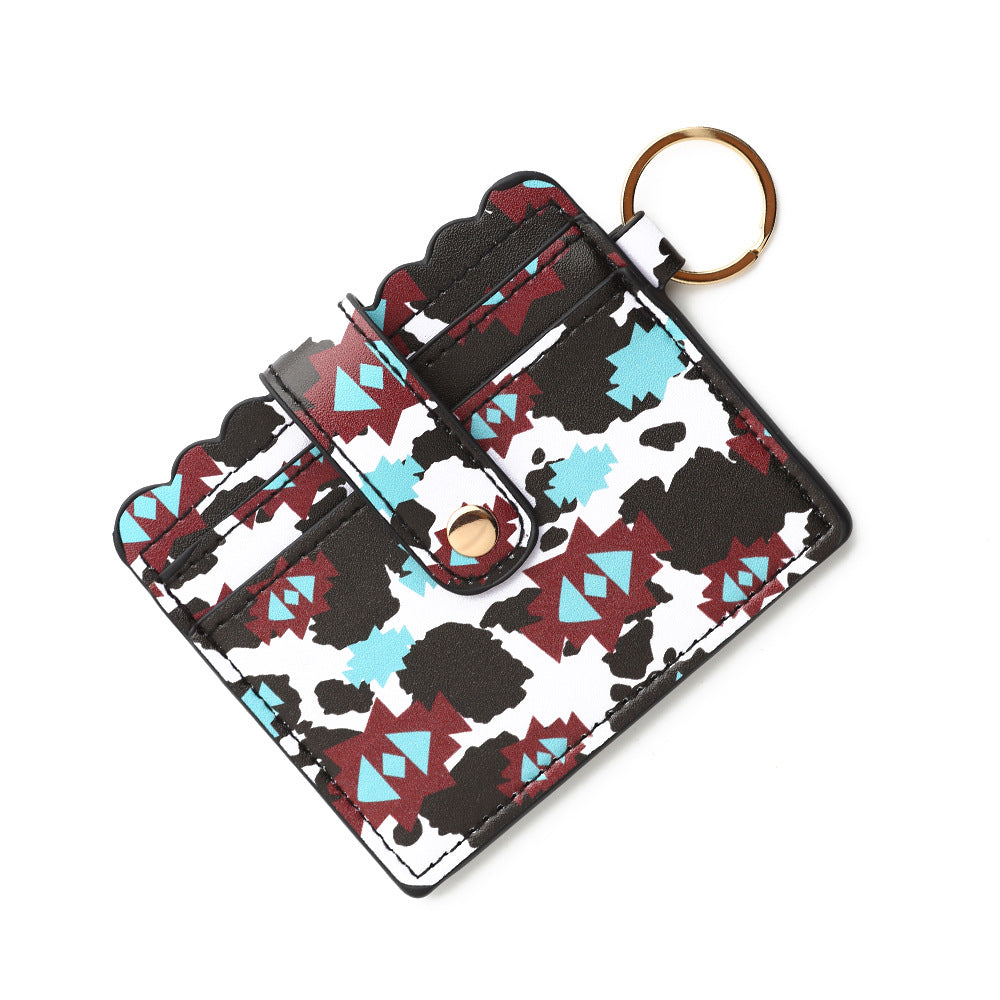 PU Leather Keychain Coin Purse Card Holder Compact Design 40