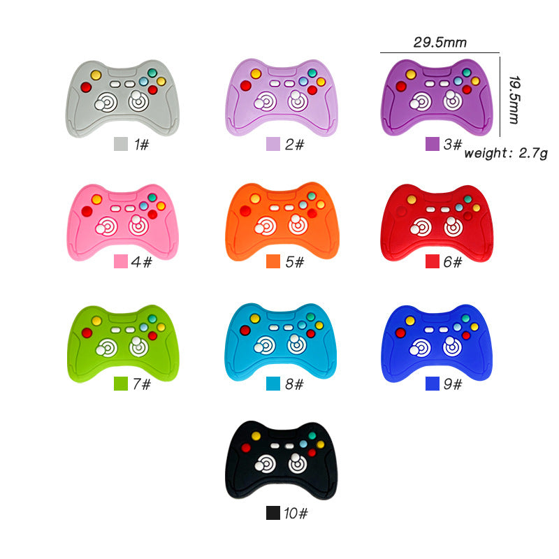 20pcs Silicone Focal Beads Game Controller Front Facing Design 3