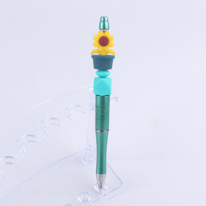 Sunflower Silicone Beaded Pens Handmade Office School Supplies Gift 14