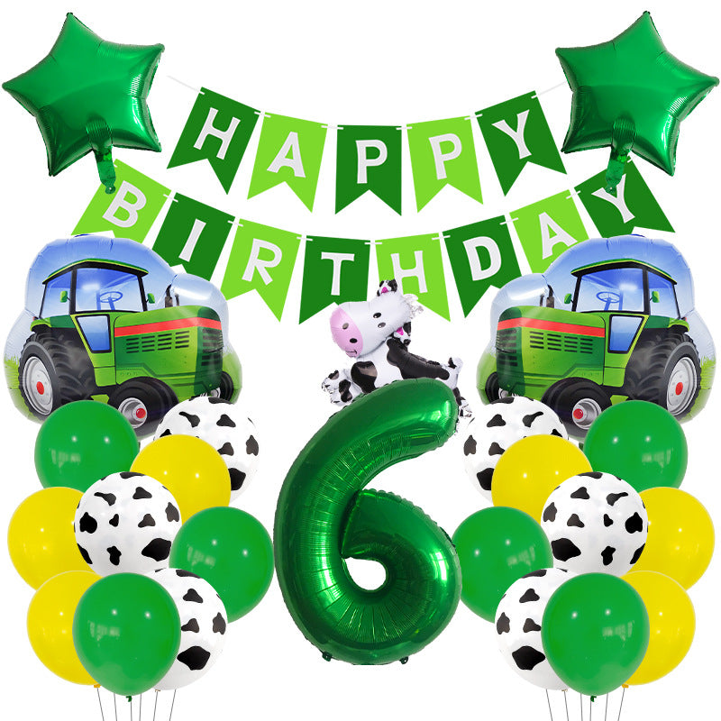 Cow Farm Foil Balloon Set Birthday Party Decoration 9