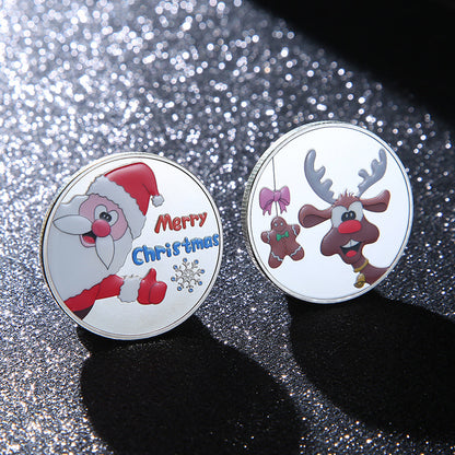 Christmas Santa Claus and Elk Novelty Coin Holiday Gift 4