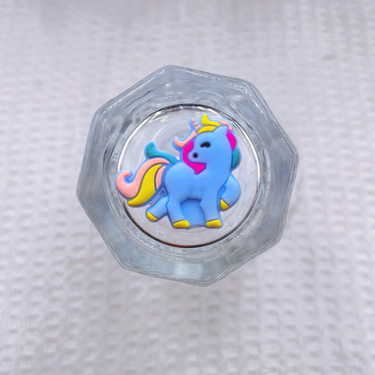 20Pcs Silicone Focal Beads Colorful Unicorn Sitting Pose 8