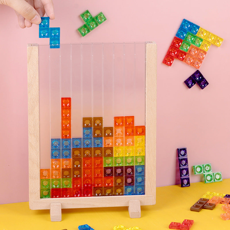 Wooden Montessori Toys 3D Block Puzzle Educational Toy 25cm 2