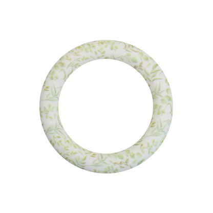 65mm Printed Silicone Beads Rings Multi Color Design 28