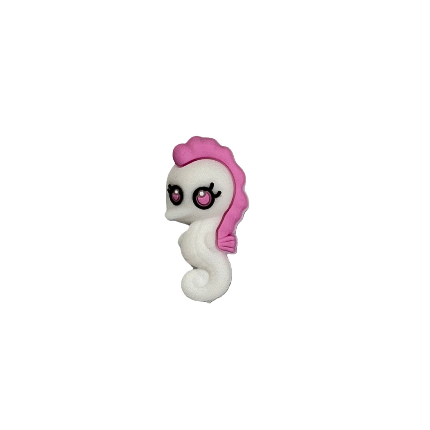 20Pcs Silicone 3D Focal Beads Cartoon Colored Seahorse Side Profile 6
