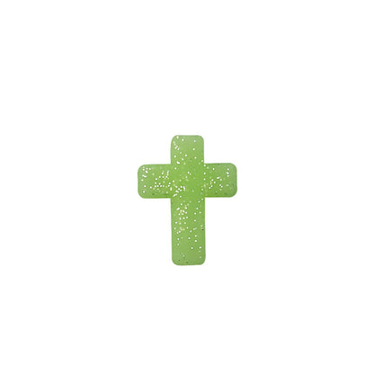 20Pcs Silicone Focal Beads Bow Cross Solid Luminous Design 20