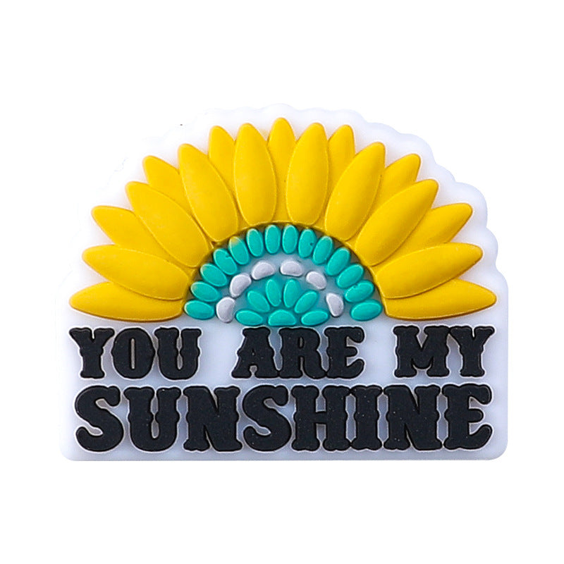 20Pcs Silicone Focal Beads Daisy Turquoise Sunflower Holding Flower 5