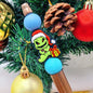 20Pcs Silicone Focal Beads Christmas Halloween Green Furry Character Scowling Face 6