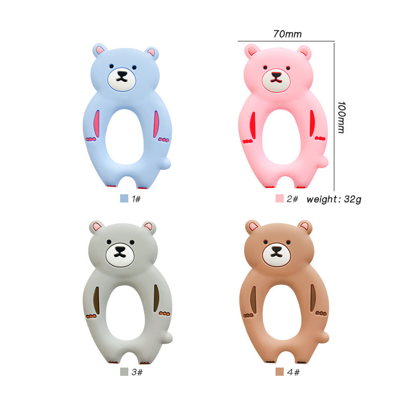 Silicone Bear Shaped Baby Teething Toy for Infant 2