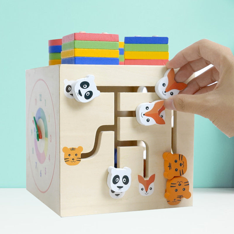 Wooden Shape Sorter Montessori Toys for Toddlers 16.6cm 2