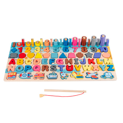Wooden Magnetic Puzzle Board Montessori Toys Educational Toy 12