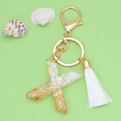 Tassel Letter Keychain A to Z Resin Initial Charm 53