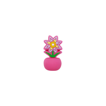 20Pcs Silicone 3D Focal Beads Colorful Potted Plant Flower Design 12