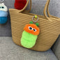 Caterpillar Pom Pom Plush Keychain Cute Furry Charm Accessory 13