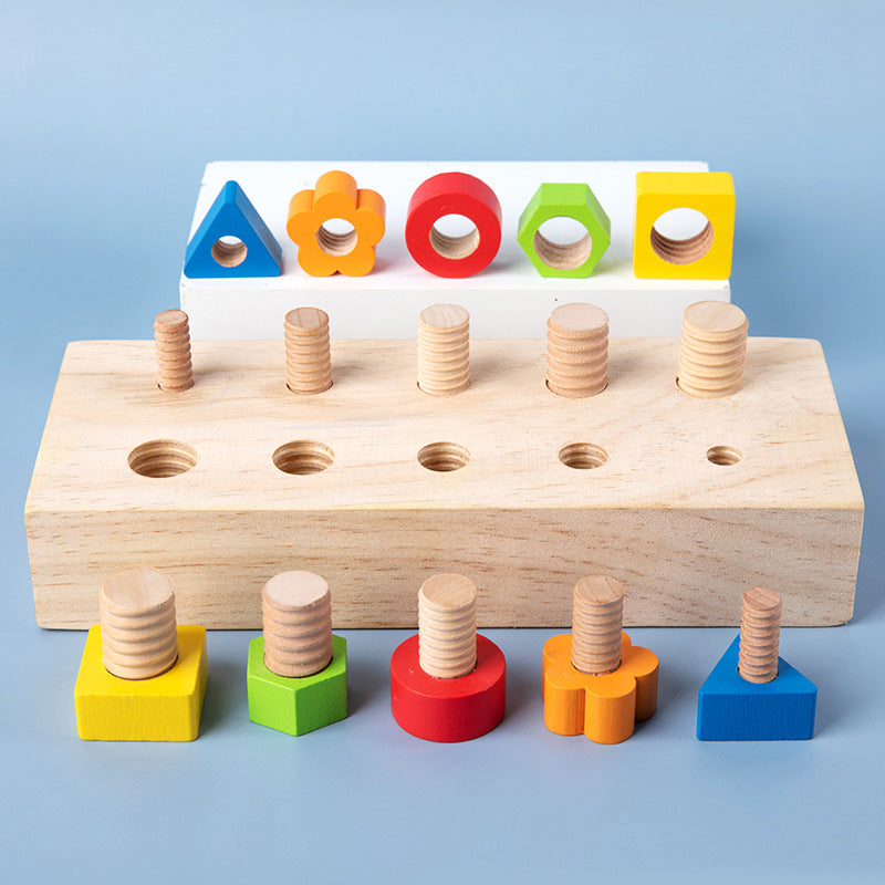 Wooden Screw Montessori Toys Educational Fine Motor Skills Toy 2