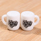 50pcs Silicone Focal Beads Cup Printed Design 18