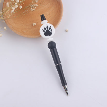 Heart Animal Silicone Beaded Pens Handmade Office School Supplies 13