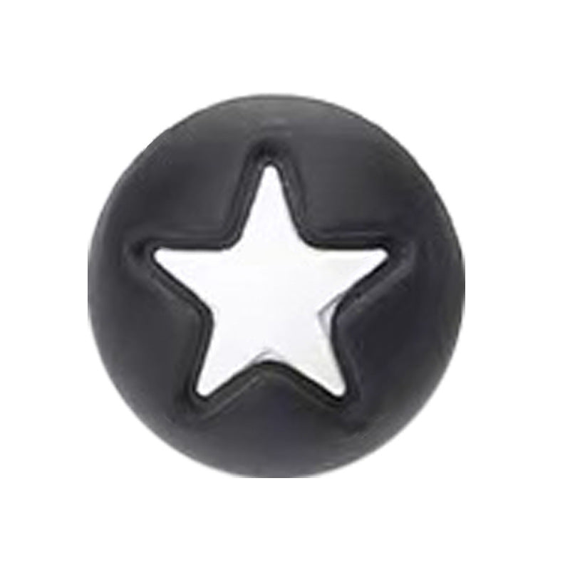 50pcs 15mm Heart Star Silicone Beads Solid Color 18
