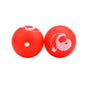 20pcs 15mm Christmas Silicone Beads Printed Design 8