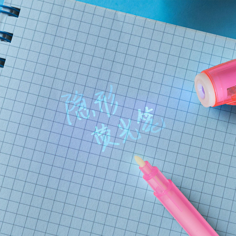 UV Light Magic Invisible Ink Pen Flat Head 13cm Novelty Toy 2