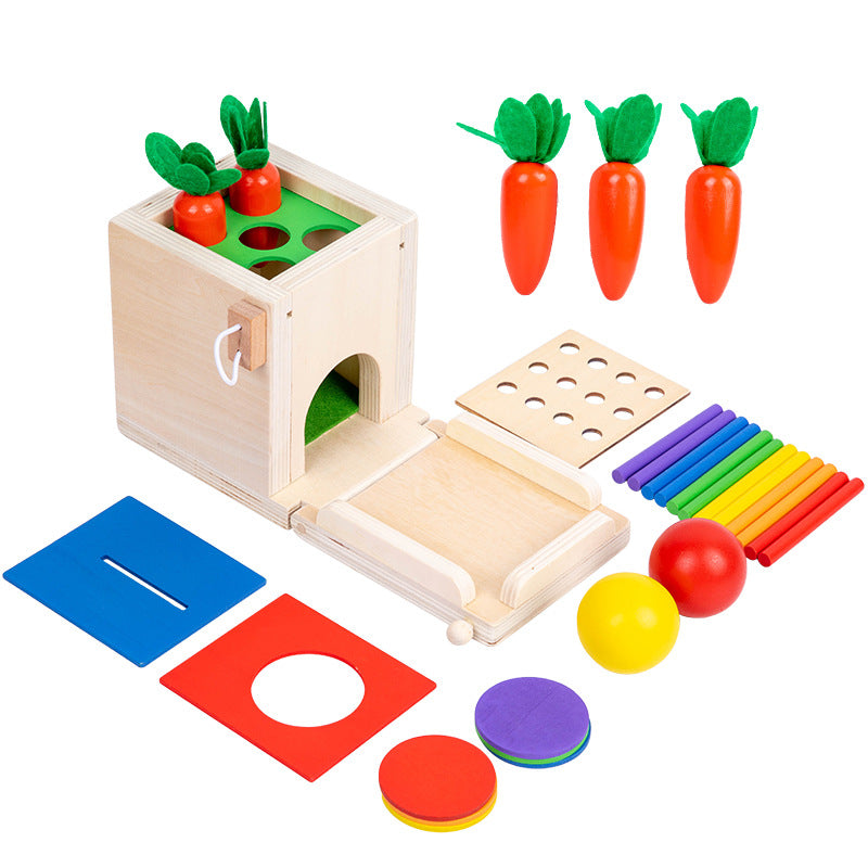 Wooden Pulling Radish Pairing Montessori Toys for Kids 4