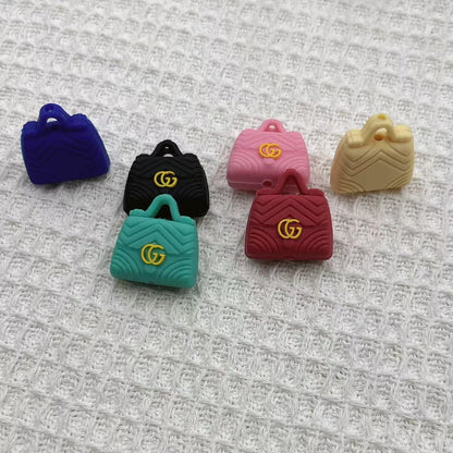 20Pcs Silicone 3D Focal Beads Brand Bag Multi Color with Logo Detail 4
