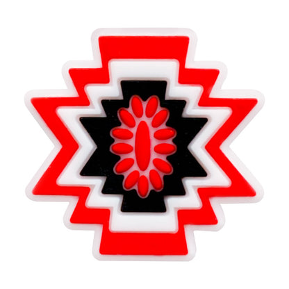 20Pcs Silicone Focal Beads Cartoon Wormhole Geometric Starburst Design 8