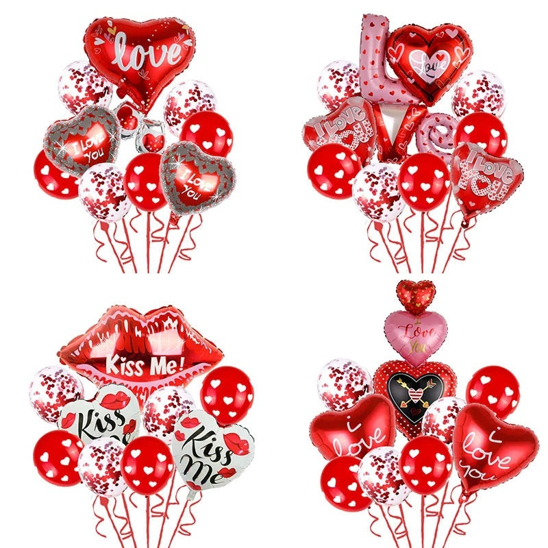 Valentine's Day I Love You Wedding Foil Balloon Set 3