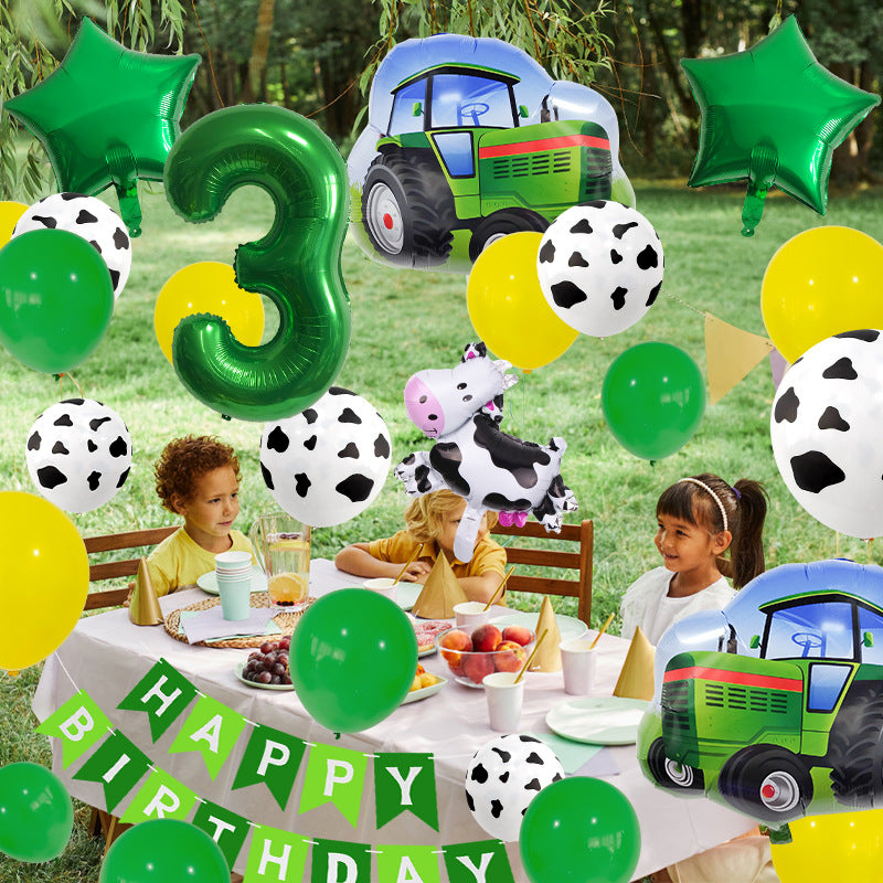 Cow Farm Foil Balloon Set Birthday Party Decoration 2