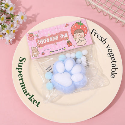 Plush Oversized Cat Paw Squishy Toy Soft Sensory Stress Ball 2 Pack 6