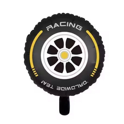 Racing Car and Tire Foil Balloon Set Birthday Party Decoration 5pcs 6