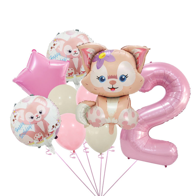 StellaLou Bunny Foil Balloon Birthday Party Decoration Set 17