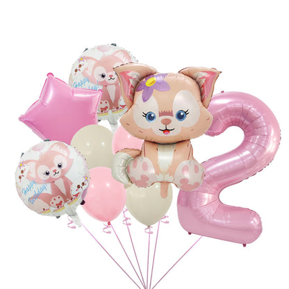 StellaLou Bunny Foil Balloon Birthday Party Decoration Set 17