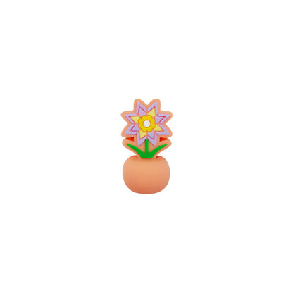 20Pcs Silicone 3D Focal Beads Colorful Potted Plant Flower Design 11