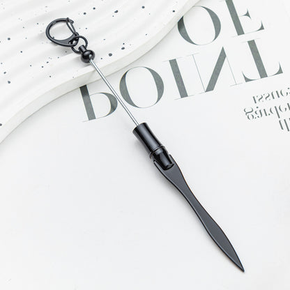 Beadable Letter Opener Metal DIY Craft Supplies 18.4cm Keychain 3