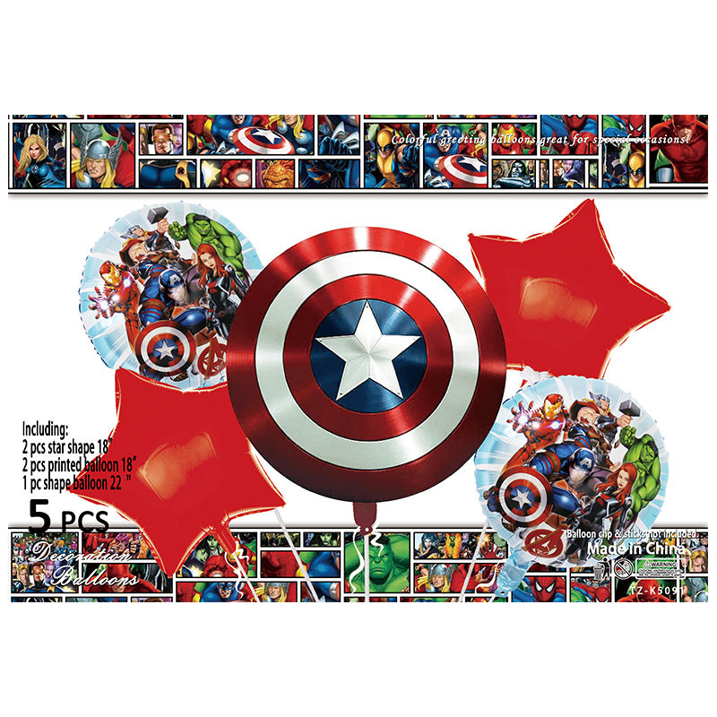Cartoon Character Foil Balloon Set Kids Party Decoration 2 Sets 24