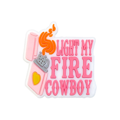20Pcs Silicone Focal Beads Cartoon Lighter With Printed Text 7