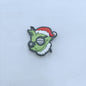 20Pcs Silicone Focal Beads Christmas Green Furry Character Scowling Face Set 12