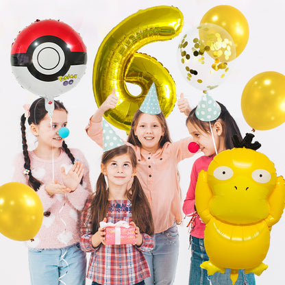 Pocket Monster Duck Foil Balloon Set Party Decoration 20x15cm 4