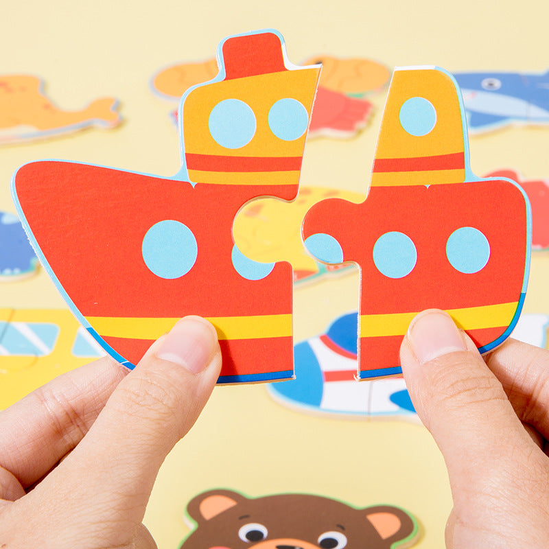 Wooden Animal Puzzle Montessori Toys Educational Toy 4
