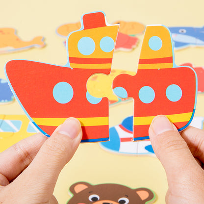 Wooden Animal Puzzle Montessori Toys Educational Toy 4