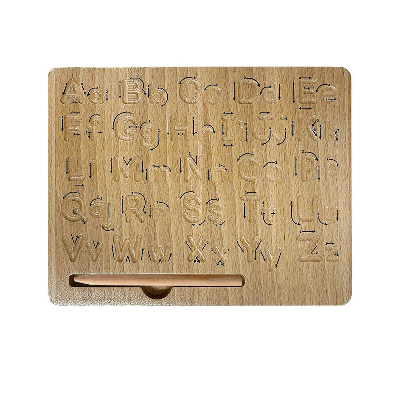 Wooden Double-Sided Letter Writing Board Montessori Toys 3