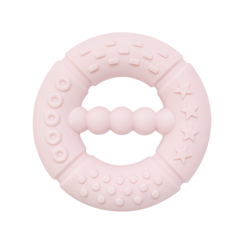 Silicone Baby Teething Ring Hand Grasping Teether Toy 7