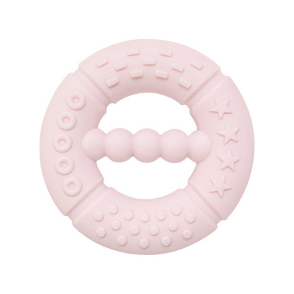 Silicone Baby Teething Ring Hand Grasping Teether Toy 7
