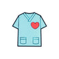 20pcs Silicone Focal Beads Nurse Clothing Heart Detail 2