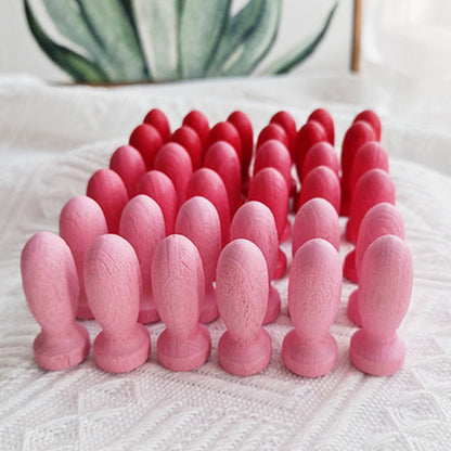 Small Beech Wood Building Blocks Educational Toy 36pcs 2