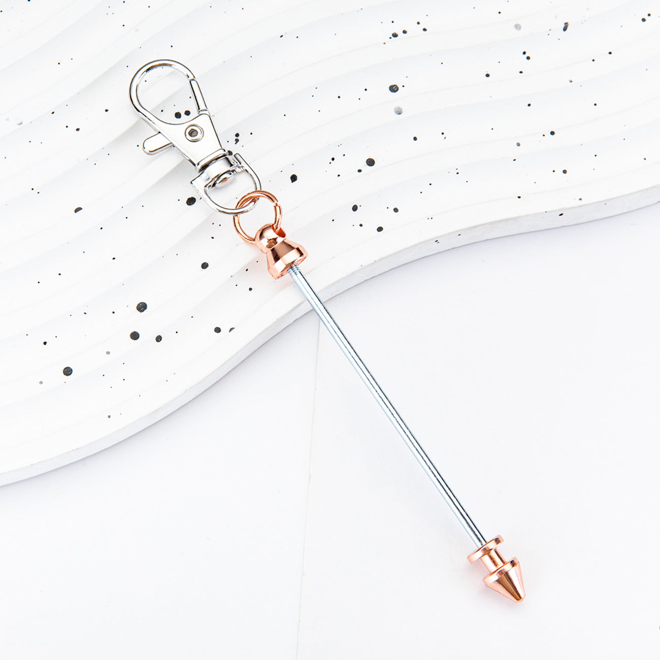 Beadable Keychain Metal Conical Bullet DIY Craft Supplies 6