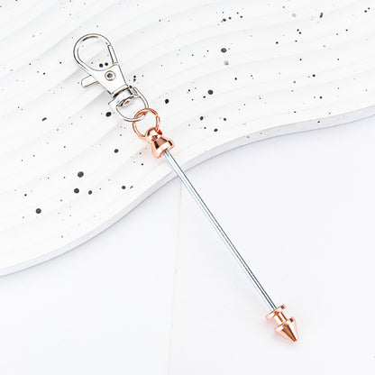 Beadable Keychain Metal Conical Bullet DIY Craft Supplies 6