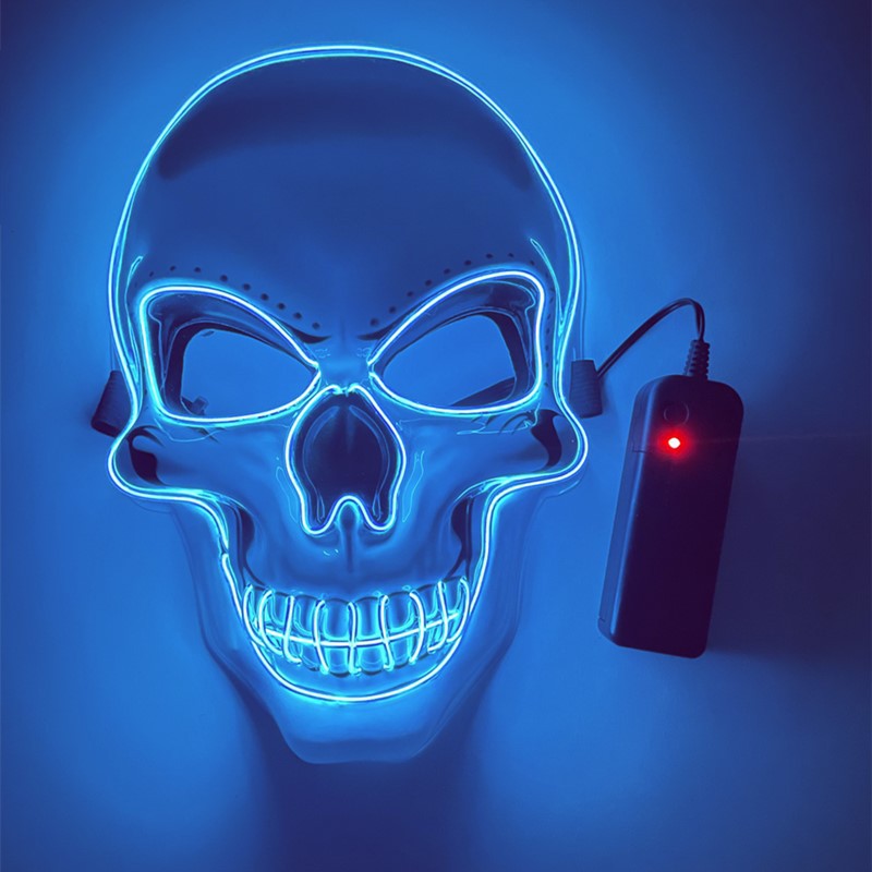 White Skull Glowing Halloween Mask Party Decoration 4